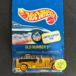 Old Number 5 Yellow Fire Truck with BLACK LADDERS